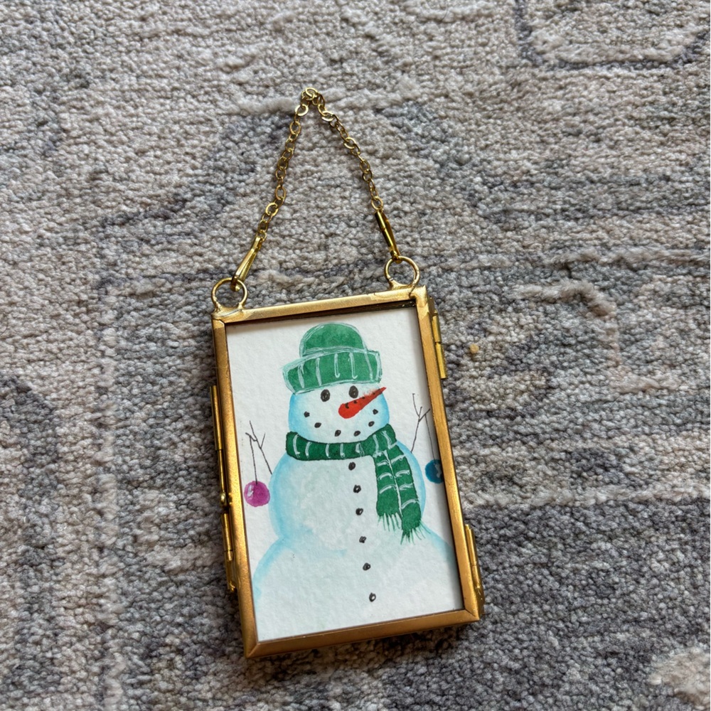 Cute Pendant with Gold Frame